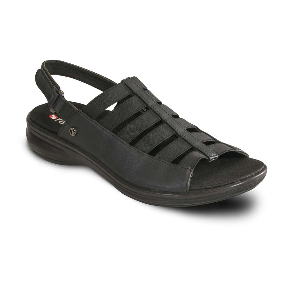 Olympia Elastic Sandal - Black