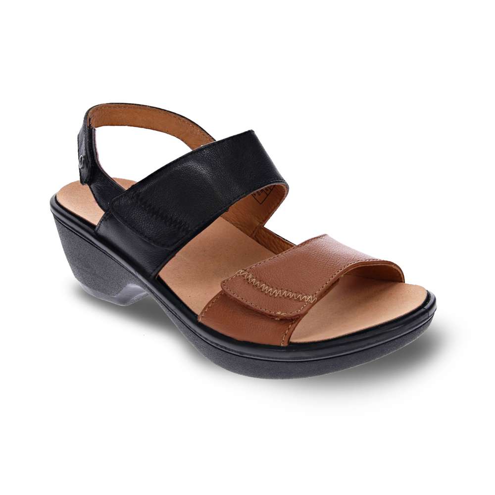 Rosario Wedge - Black/Tan