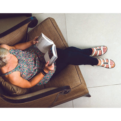 Santiago Back Strap Sandal - Pearlised White