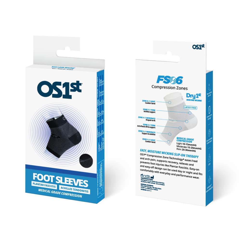 Sports Compression Foot Sleeve (FS6) - Black