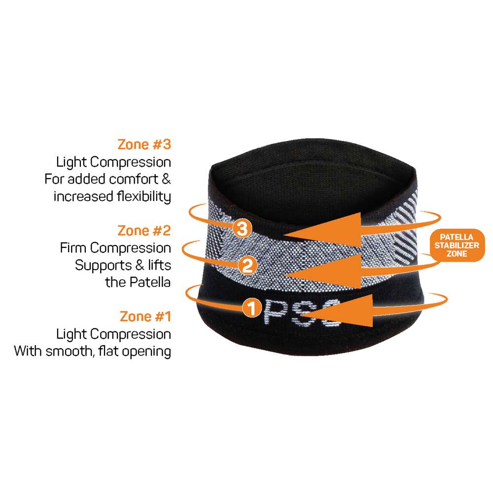 PS3 Patellar Tendon Compression Sleeve - Black