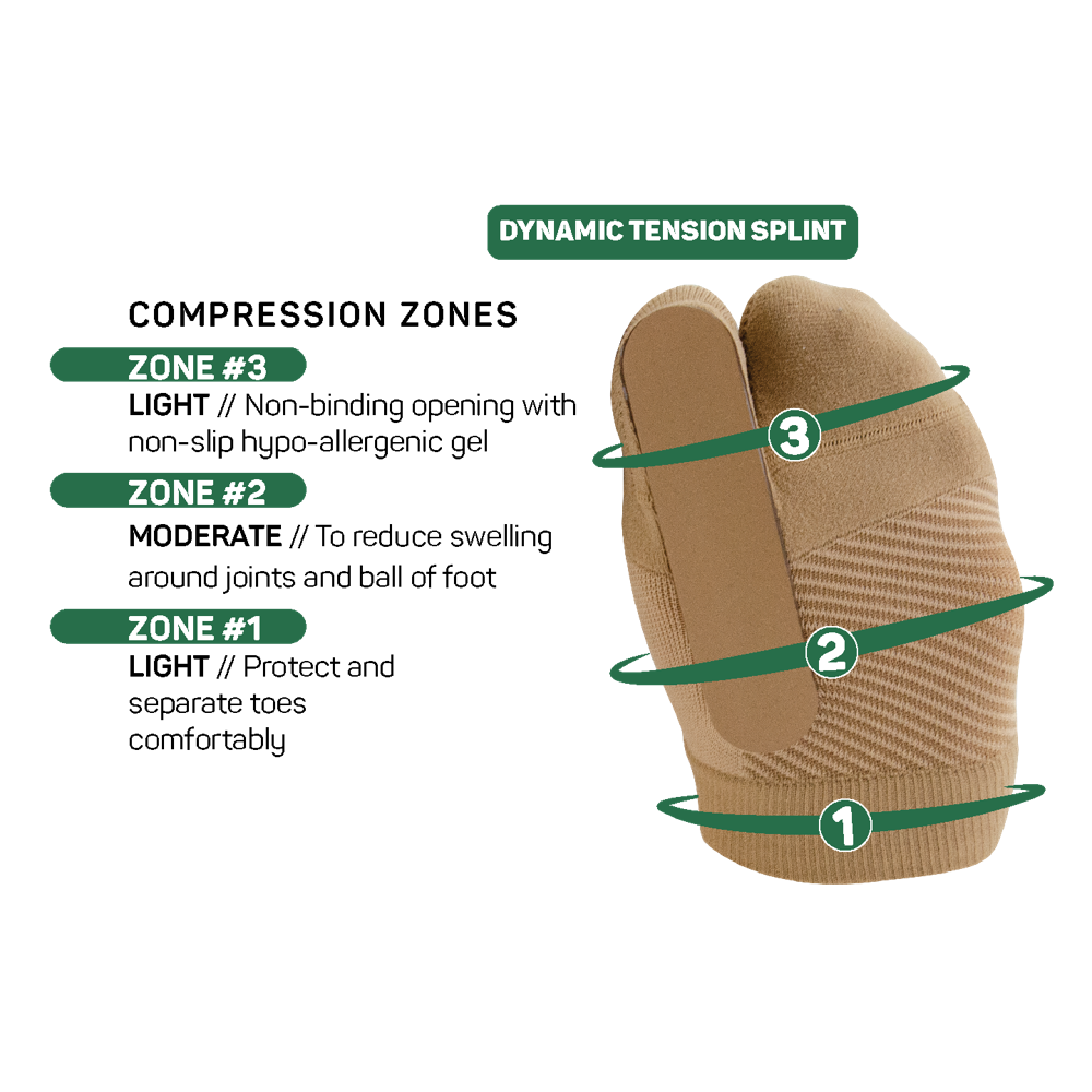Left Turf Toe Bracing Sleeve (TT3) - Natural