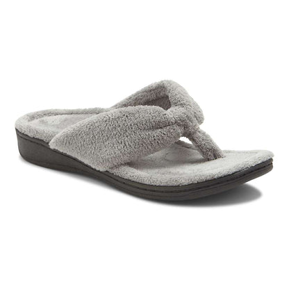 Gracie Toe Post Slipper - Light Grey
