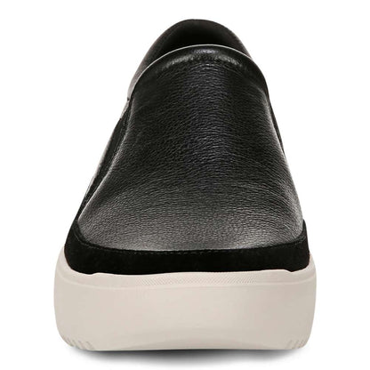 Kearny Platform Slip-On Sneaker - Black Leather
