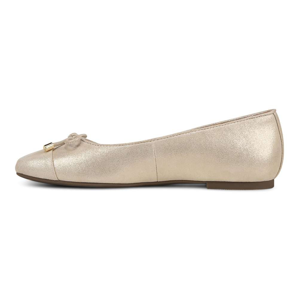Klara Flat - Gold Leather