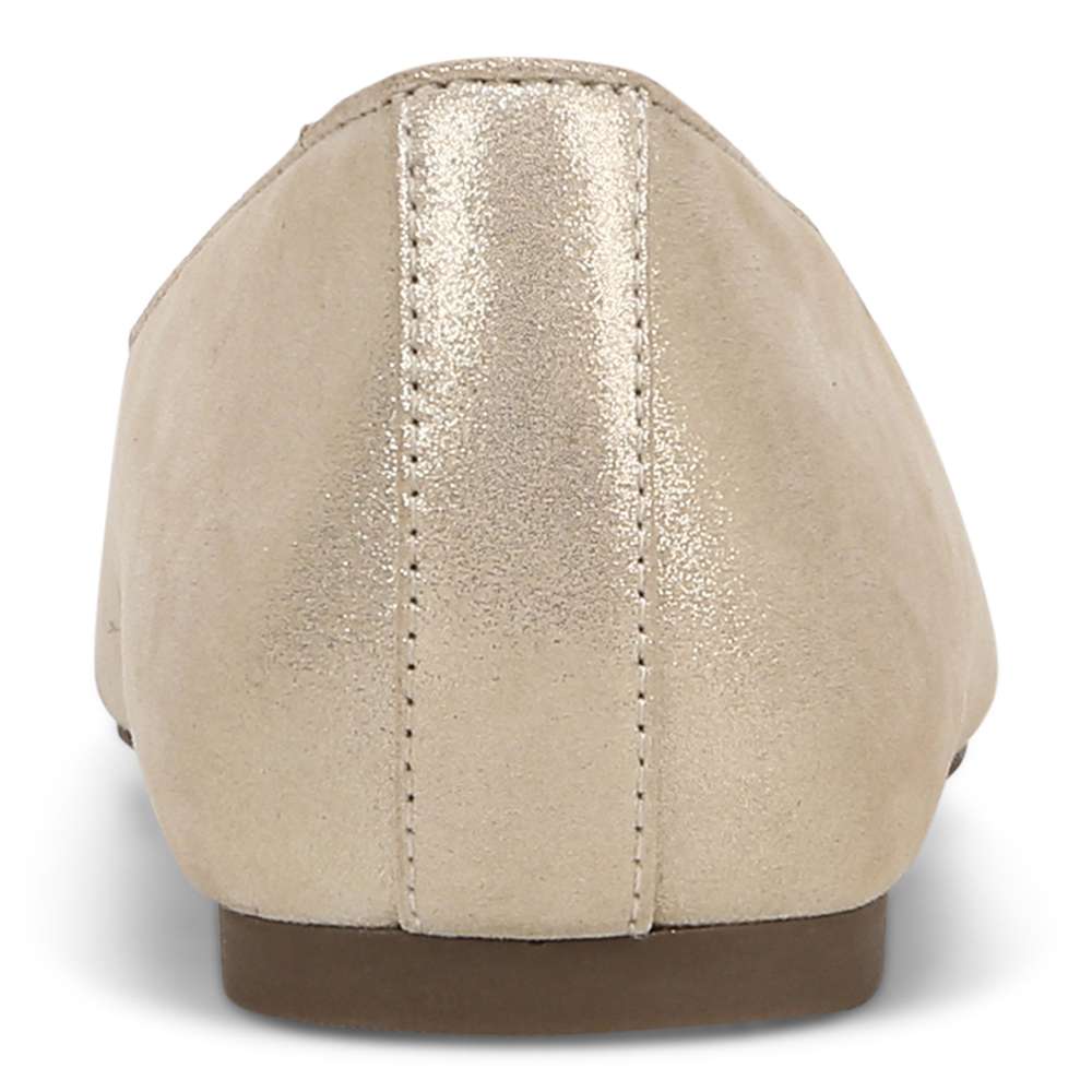 Klara Flat - Gold Leather