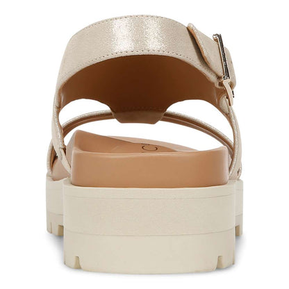 Alondra Platform Lug Sandal - Gold Leather