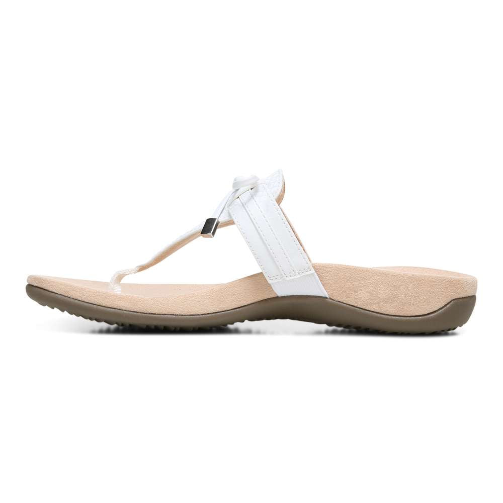 Amaya Toe Post Sandal - White