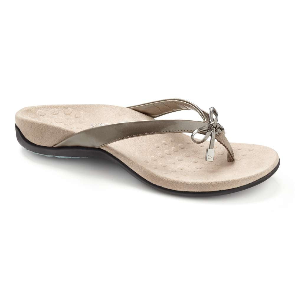 Bella Toe Post Sandal - Pewter
