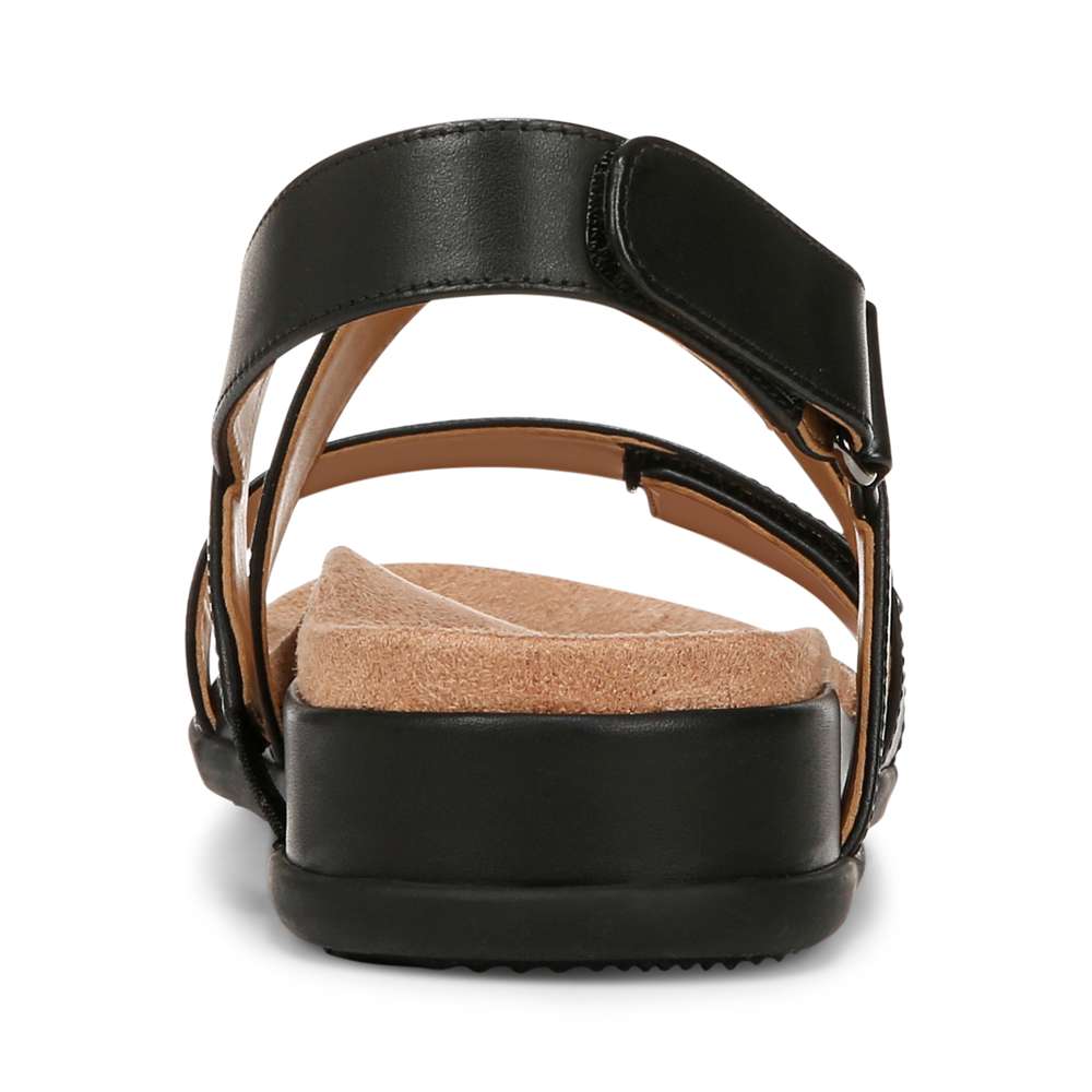 Cypress Backstrap Sandal - Black Leather