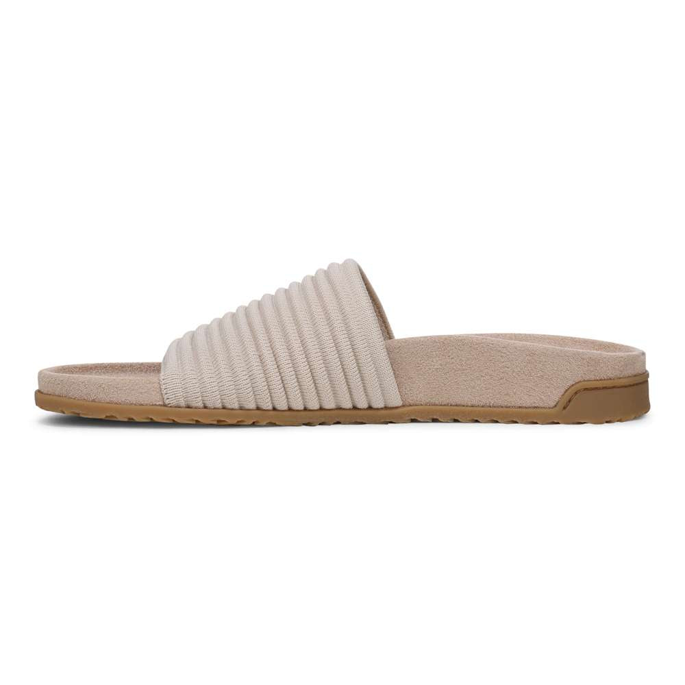 Evie Knit Slide Sandal - Cream