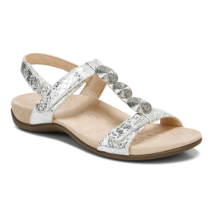 Farra Adjustable Sandal - White Snake