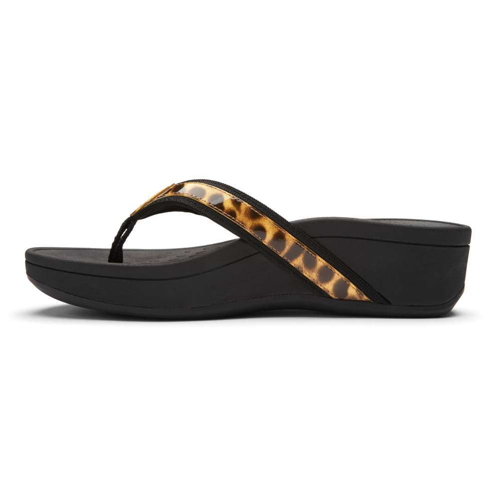 High Tide Platform Sandal - Tan Leopard