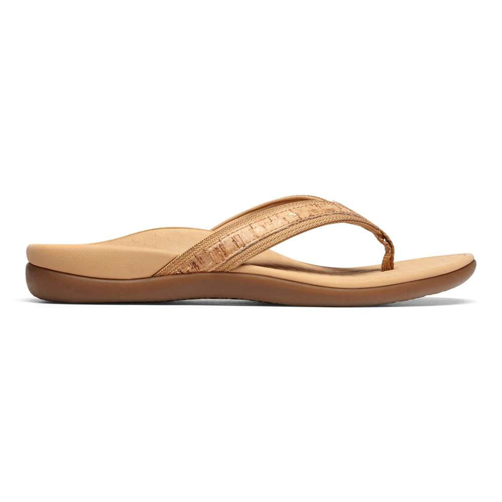 Islander Toe Post Sandal - Gold Cork