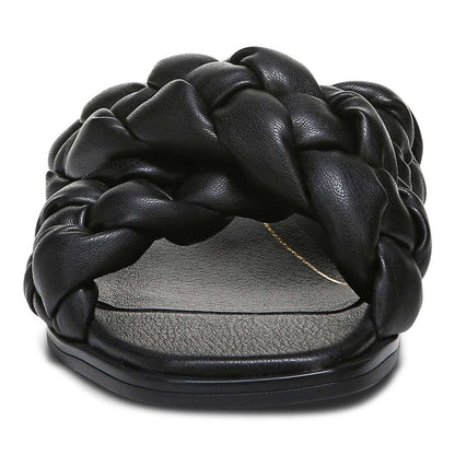 Kalina Slide Sandal - Black Nappa