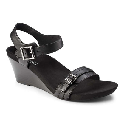 Laurie Wedge Sandal - Black