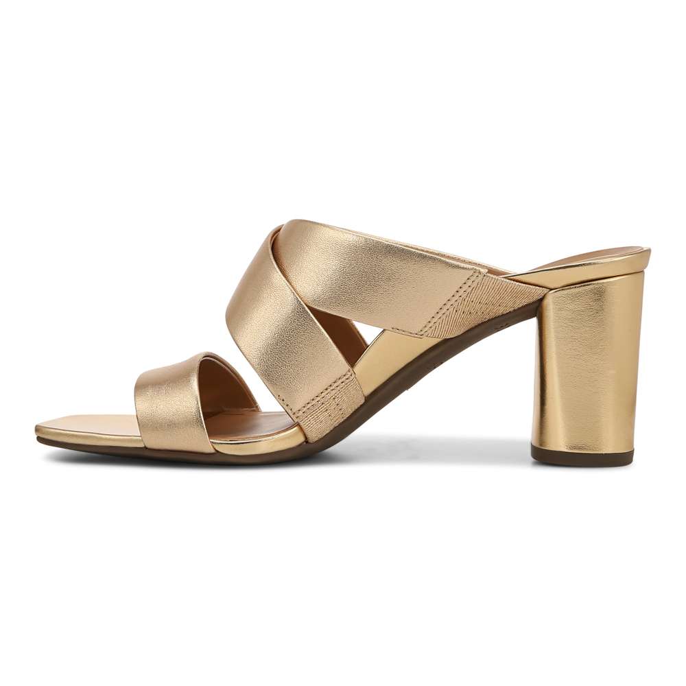 Merlot Heeled Sandal - Gold