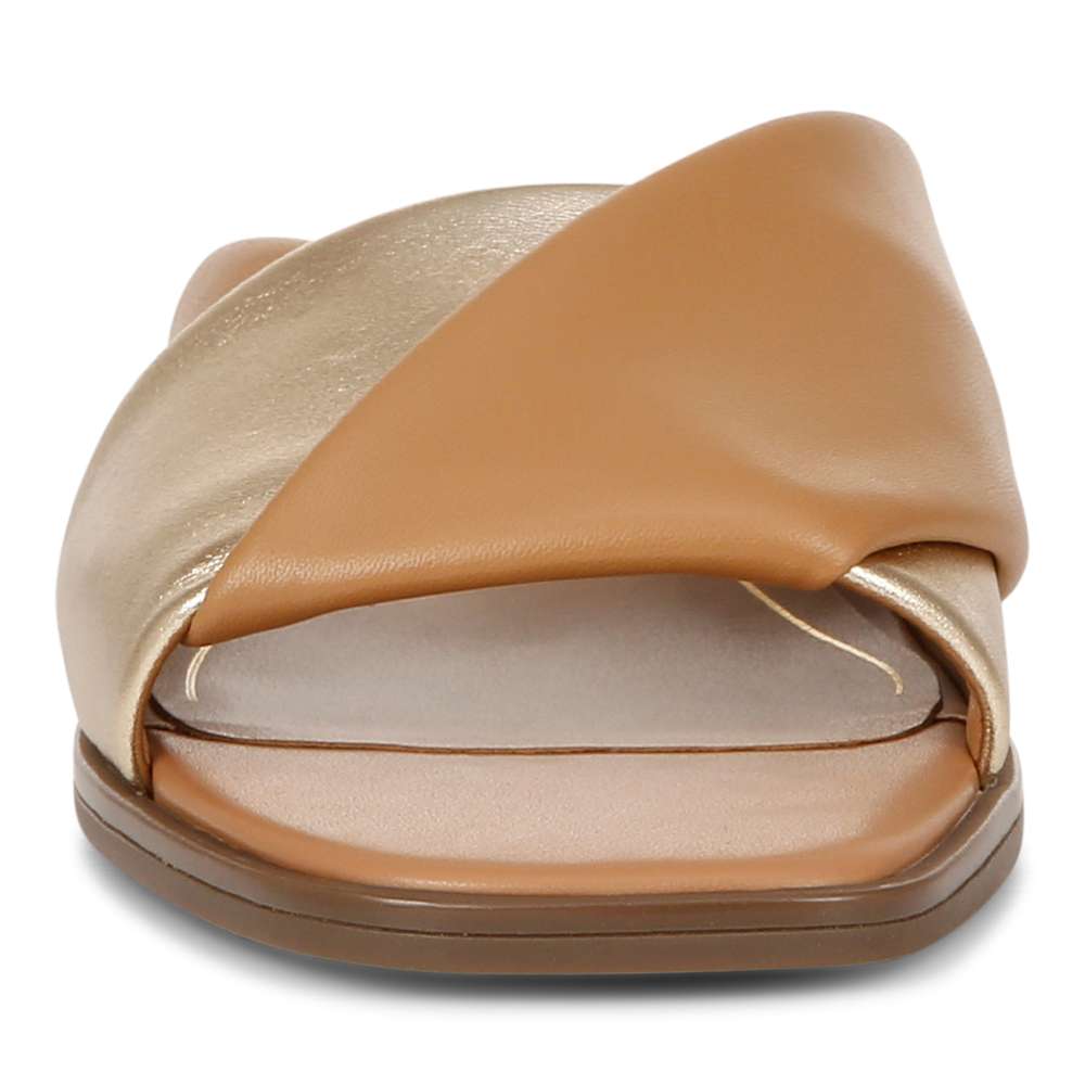 Miramar Slide Sandal - Camel/Gold