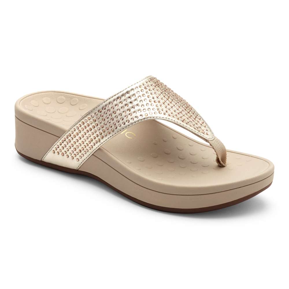 Naples Platform Sandal - Champagne