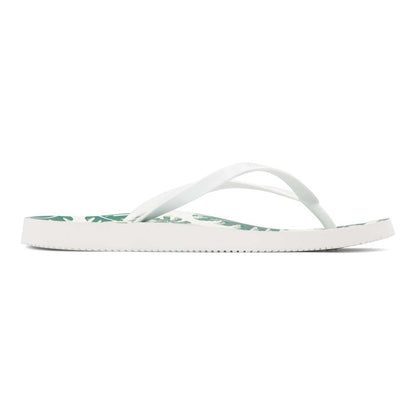 Noosa Print Toe Post Sandal - Palm White