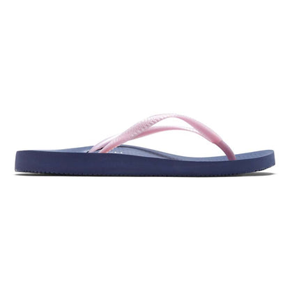 Noosa Solid Toe Post Sandal - Navy/Light Pink