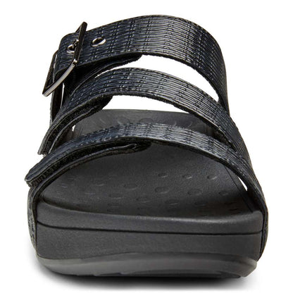 Rio Platform Sandal - Black Woven