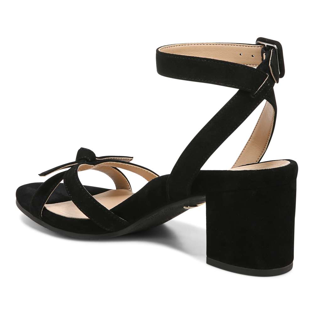 Rosabel Heeled Sandal - Black Suede