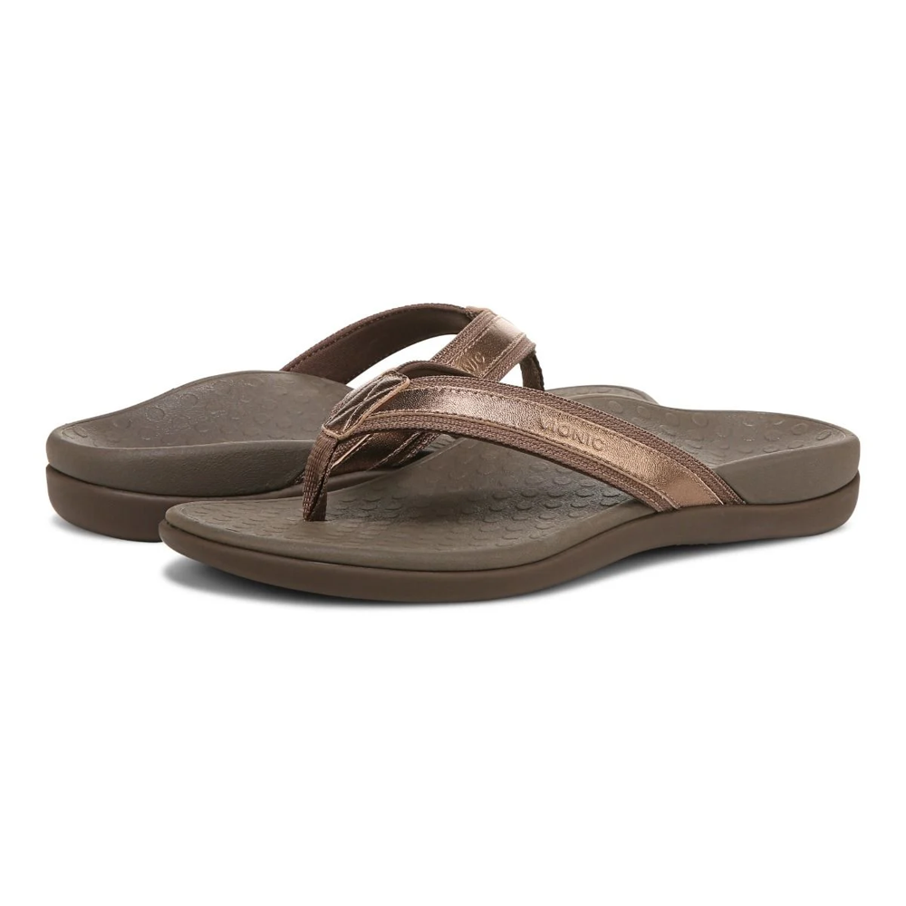 Tide Women's Toe Post Sandal - Bronze Metallic
