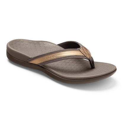Tide Women's Toe Post Sandal - Bronze Metallic