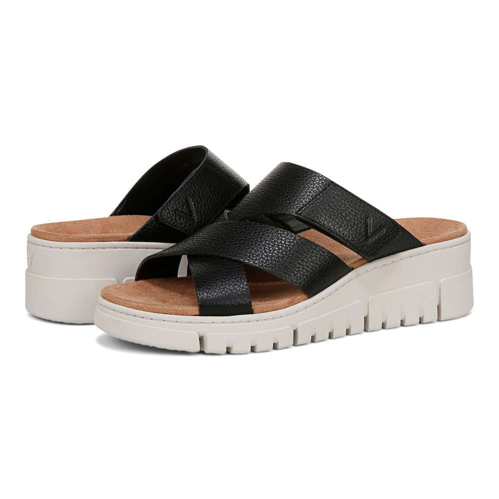 Uptown Sunset Wedge - Black Tumbled