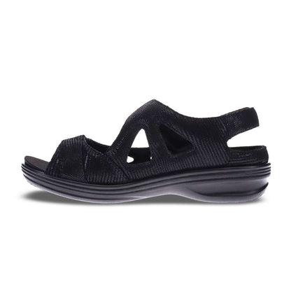 Astoria Sandal - Black Lizard