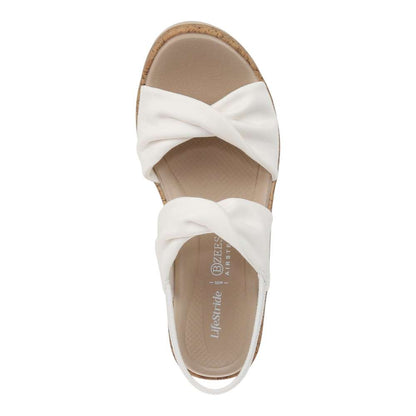 Riley Slingback Wedge - Bright White